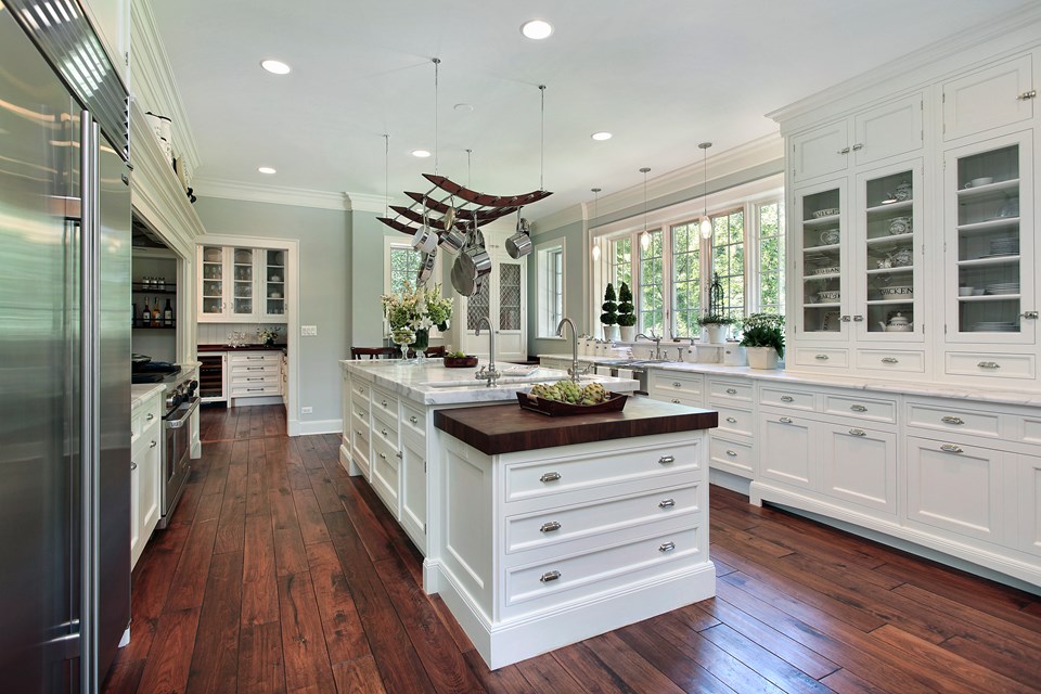 professional grade kitchen with excellent flow.